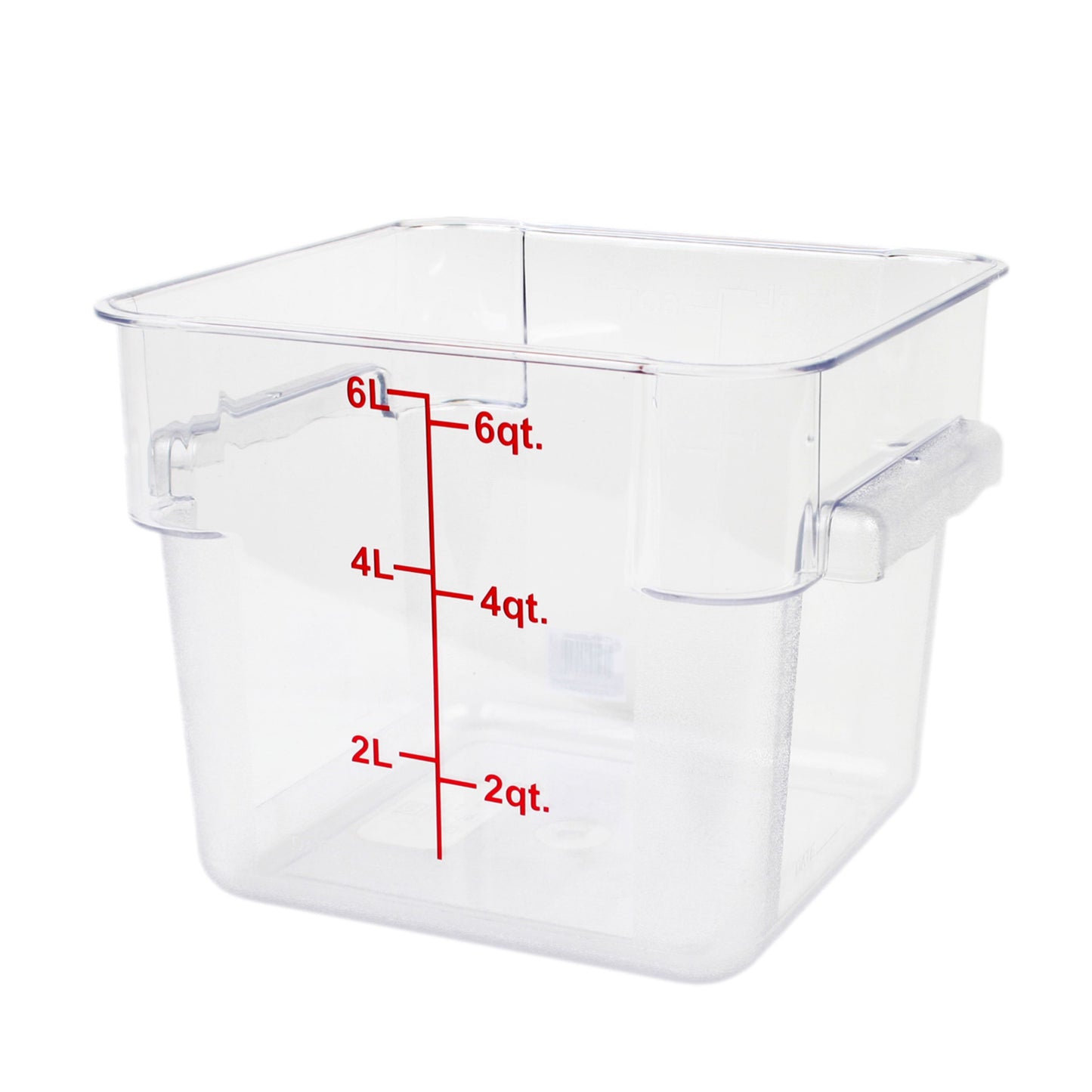 Thunder Group PLSFT006PC 6 qt Square Food Storage Container - Clear
