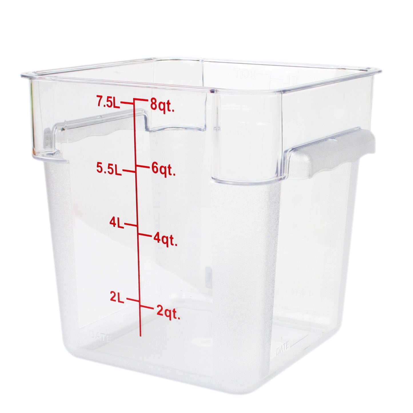 Thunder Group PLSFT008PC 8 qt Square Food Storage Container - Clear