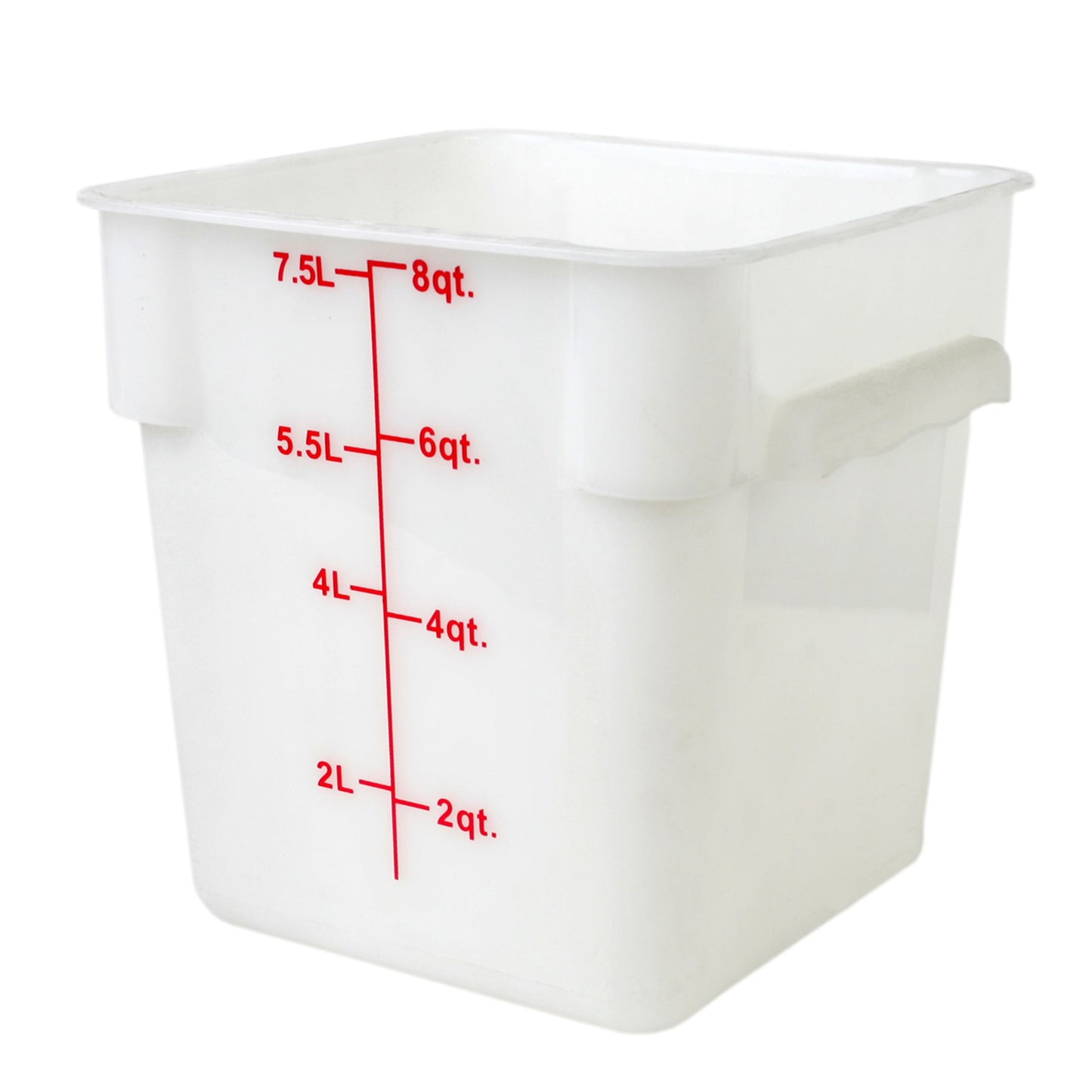 Thunder Group PLSFT008PP 8 qt Square Food Storage Container - White