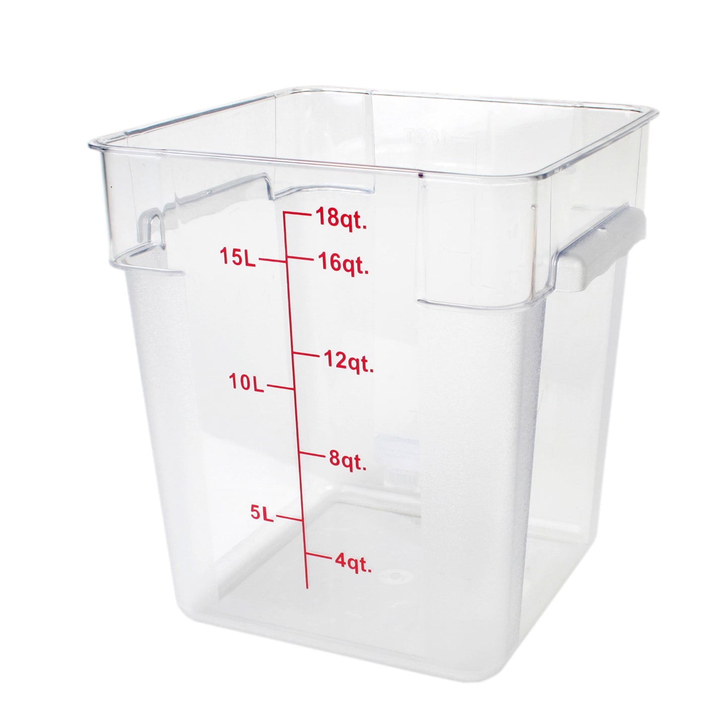 Thunder Group PLSFT018PC 18 qt Square Food Storage Container - Clear