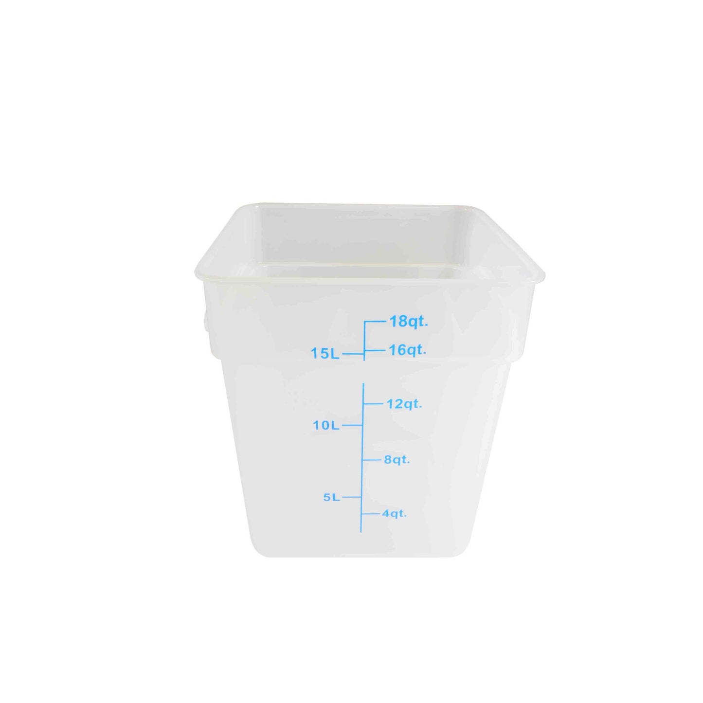 Thunder Group PLSFT018TL 18 qt Square Food Storage Container - Polypropylene, Translucent