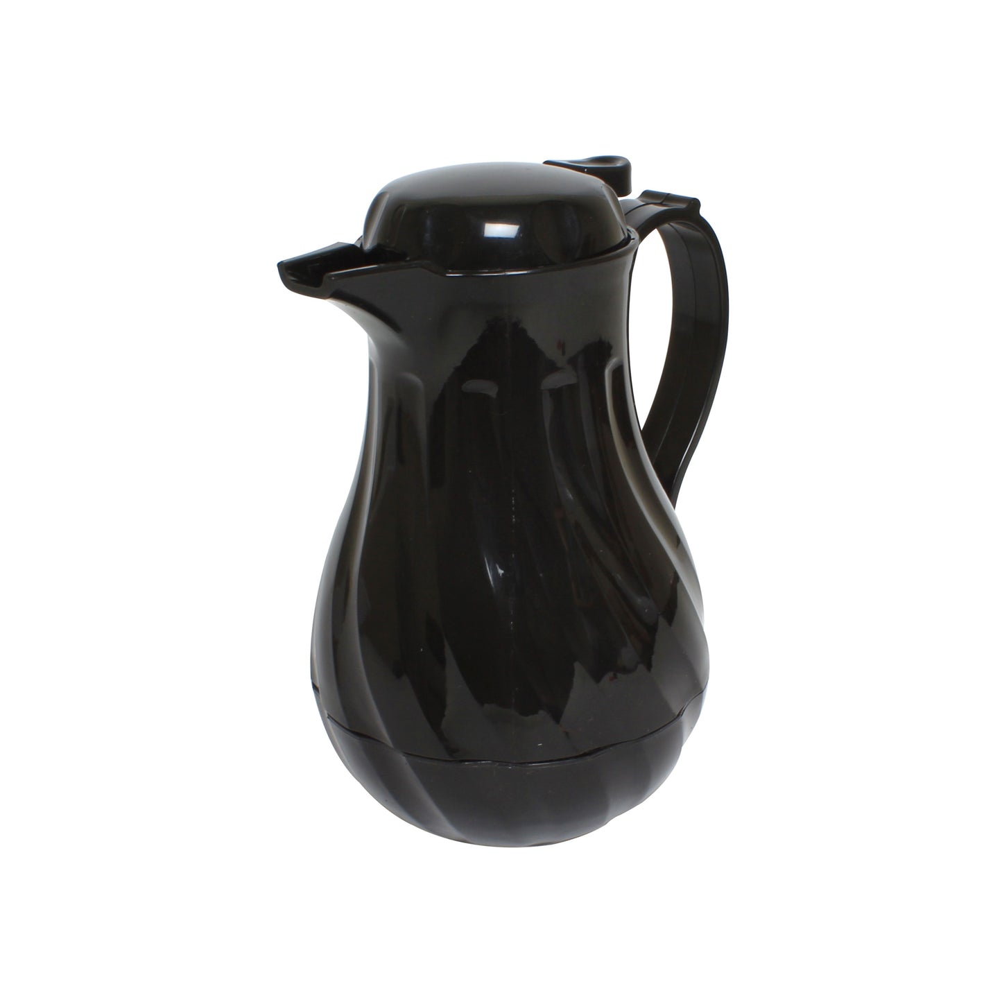 Thunder Group PLWS042BK 42 oz Beverage Server w/ Push Button Lid - Poly, Black