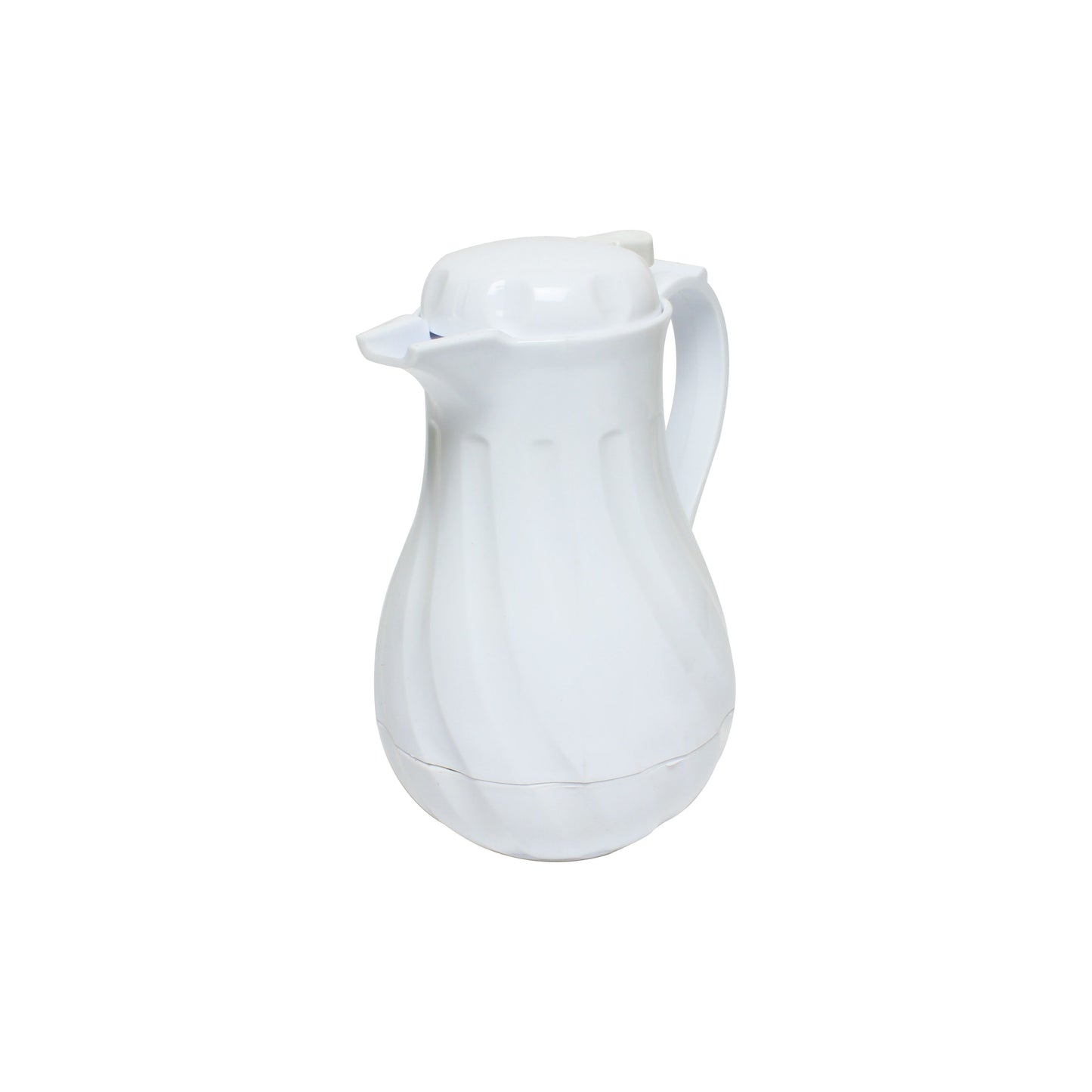 Thunder Group PLWS042WT 42 oz Beverage Server w/ Push Button Lid - Poly, White