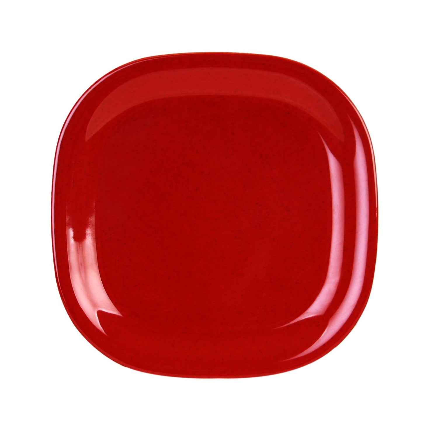 Thunder Group PS3008RD Passion Red 8 1/4" Round Square Plate - 12/Pack