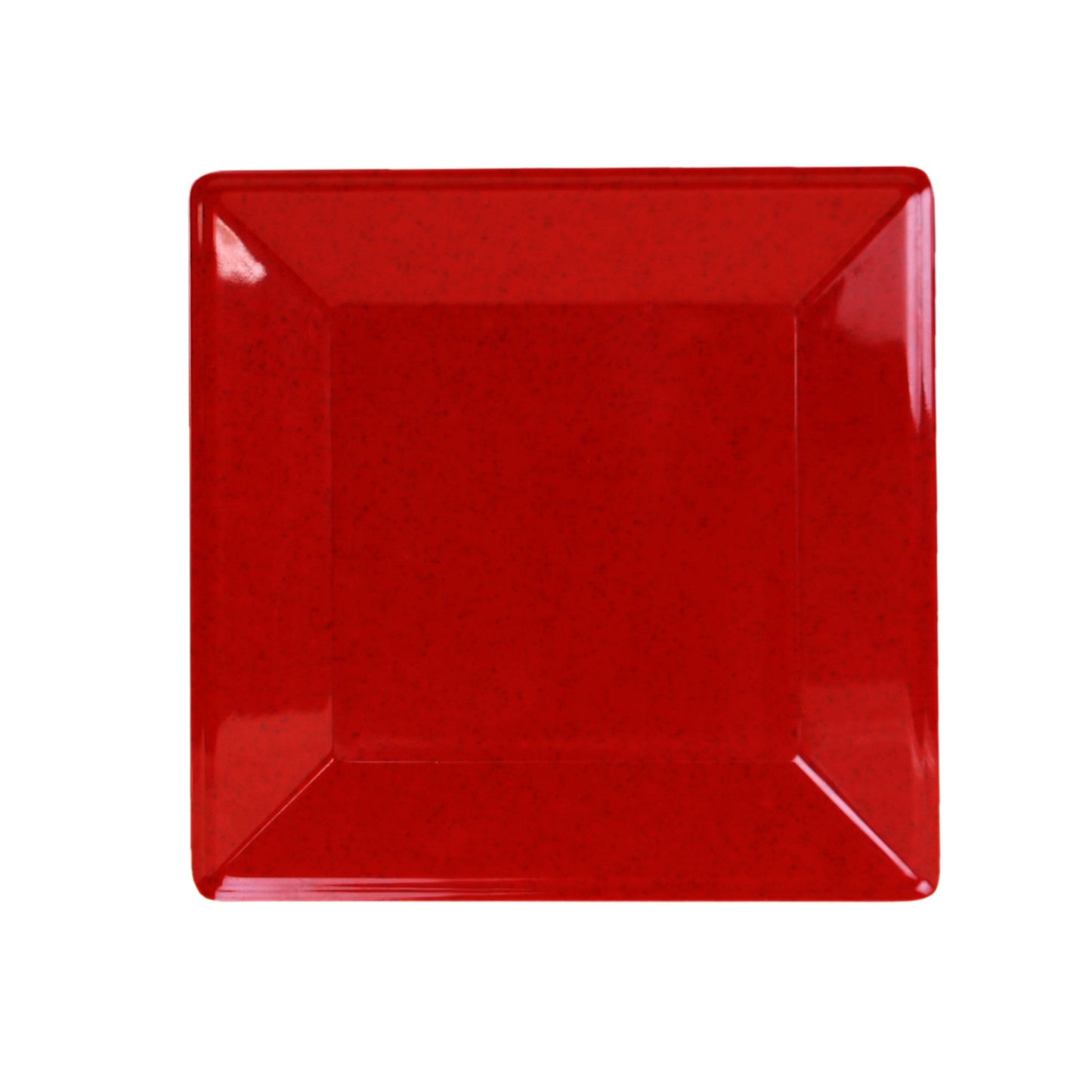 Thunder Group PS3211RD 10 1/4" Passion Red Square Plate - 12/Pack