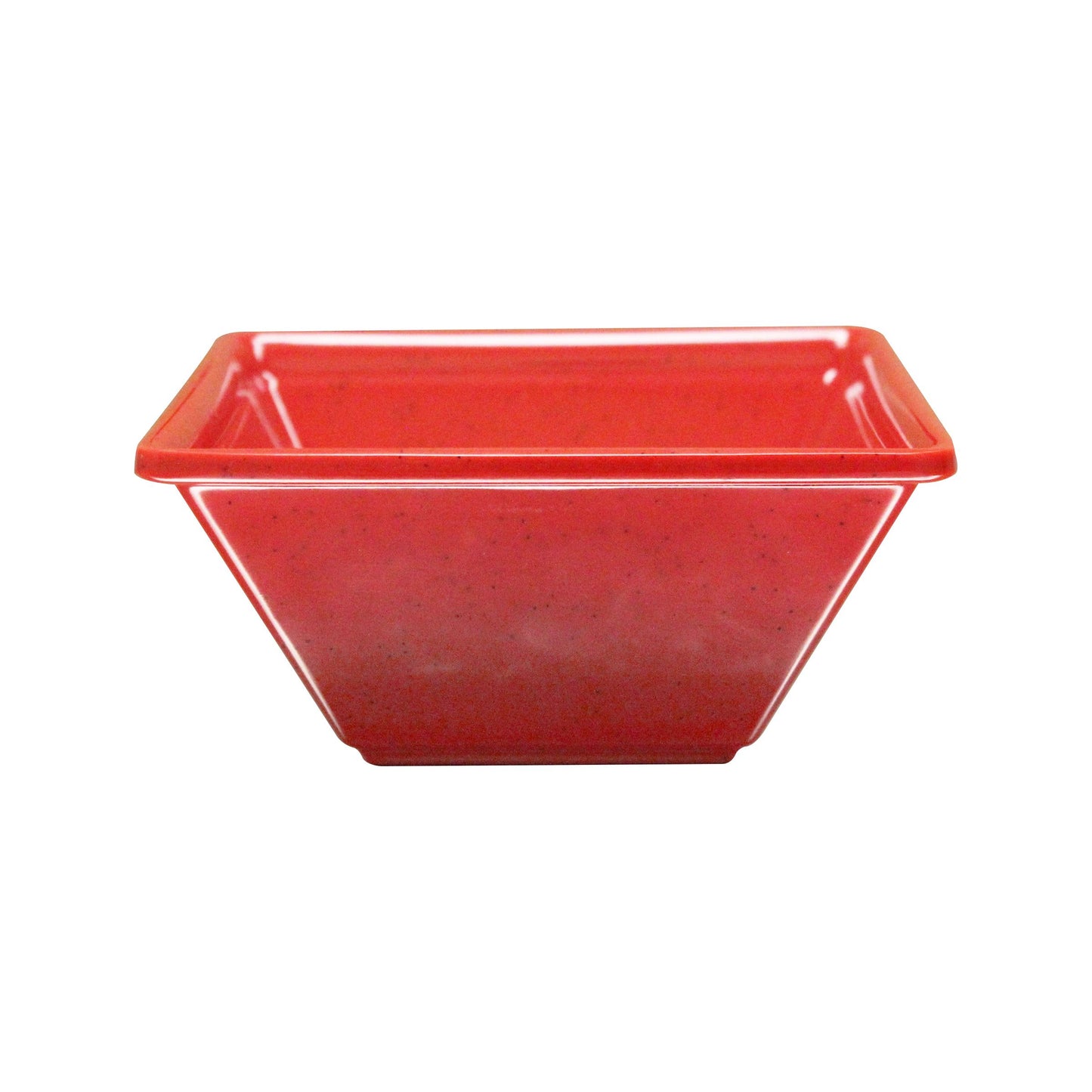 Thunder Group PS5005RD 4 3/4" x 4 3/4" Passion Red Square 11 oz. Melamine Bowl - 12/Pack