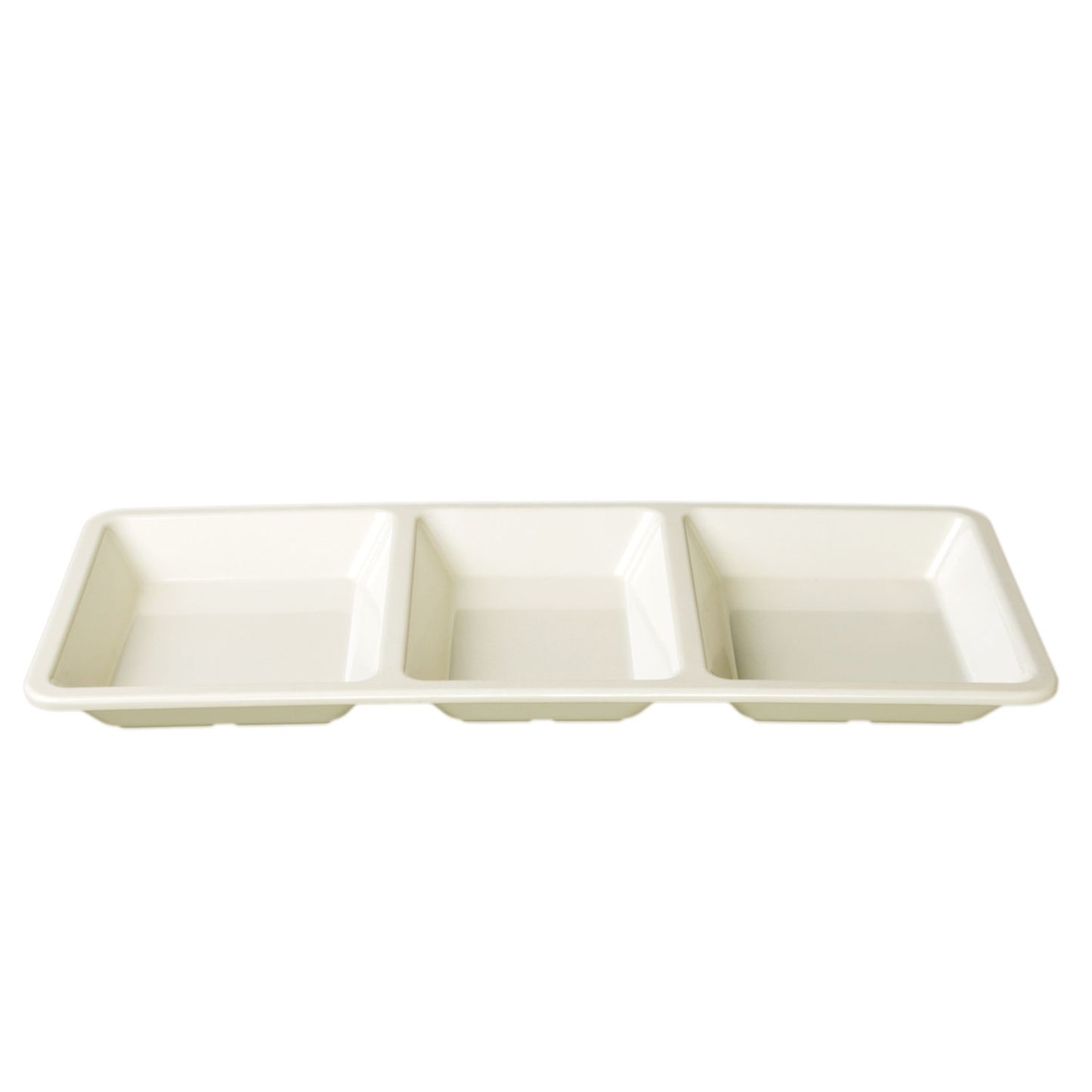 Thunder Group PS5103V Passion Pearl Melamine Rectangular 3 Section Compartment Tray - 6/Pack