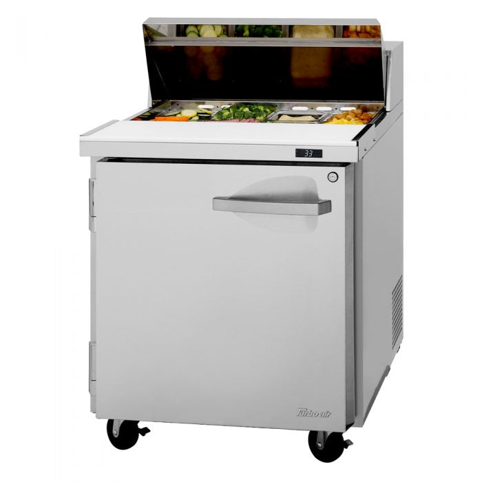 Turbo Air PST-28-N 27 1/2" PRO Series Sandwich/Salad Prep Table w/ Refrigerated Base, 115v