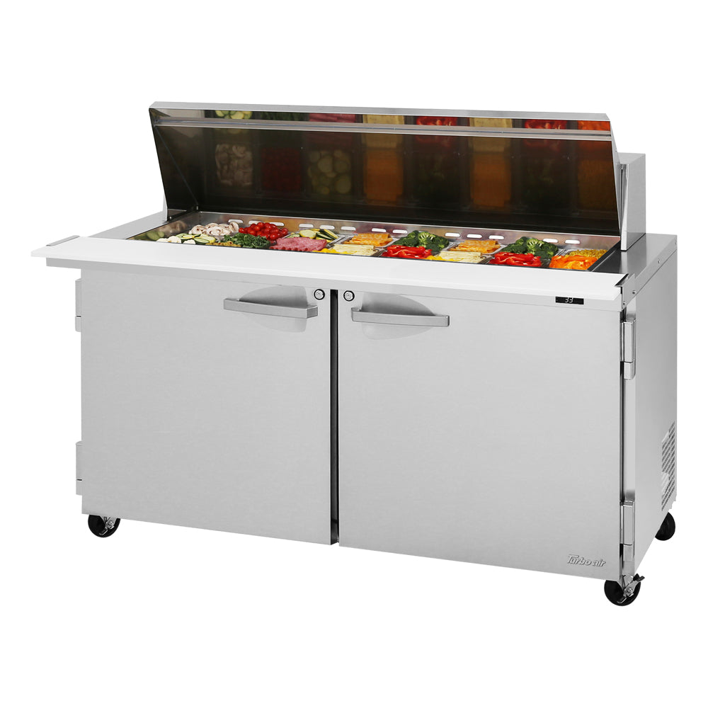 Turbo Air PST-60-24-N 60 1/4" PRO Series Mega Top Sandwich/Salad Prep Table w/ Refrigerated Base, 115v