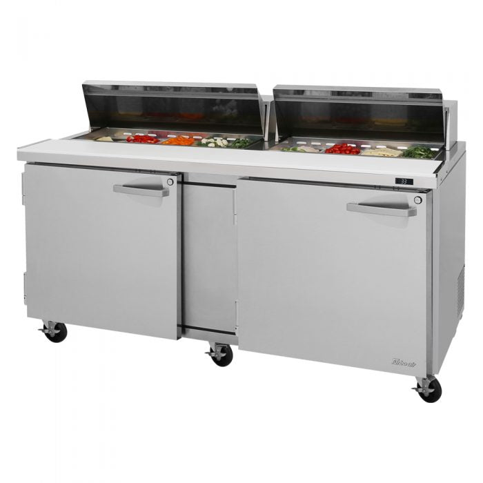 Turbo Air PST-72-N 72 5/8" PRO Series Sandwich/Salad Prep Table w/ Refrigerated Base, 115v