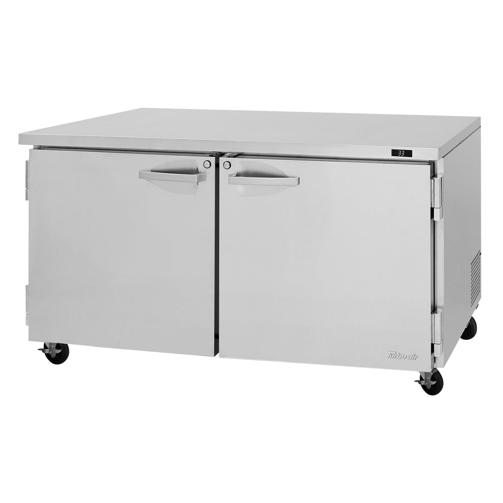 Turbo Air PUR-60-N 60 1/4" W Undercounter Refrigerator w/ (2) Sections & (2) Doors, 115v