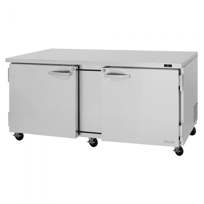 Turbo Air PUR-72-N 72 5/8" W Undercounter Refrigerator w/ (2) Sections & (2) Doors, 115v