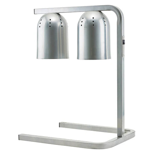 Winco EHL-2C 2 Bulb Heat Lamp w/ Adjustable Arm - Stainless Steel, 120v