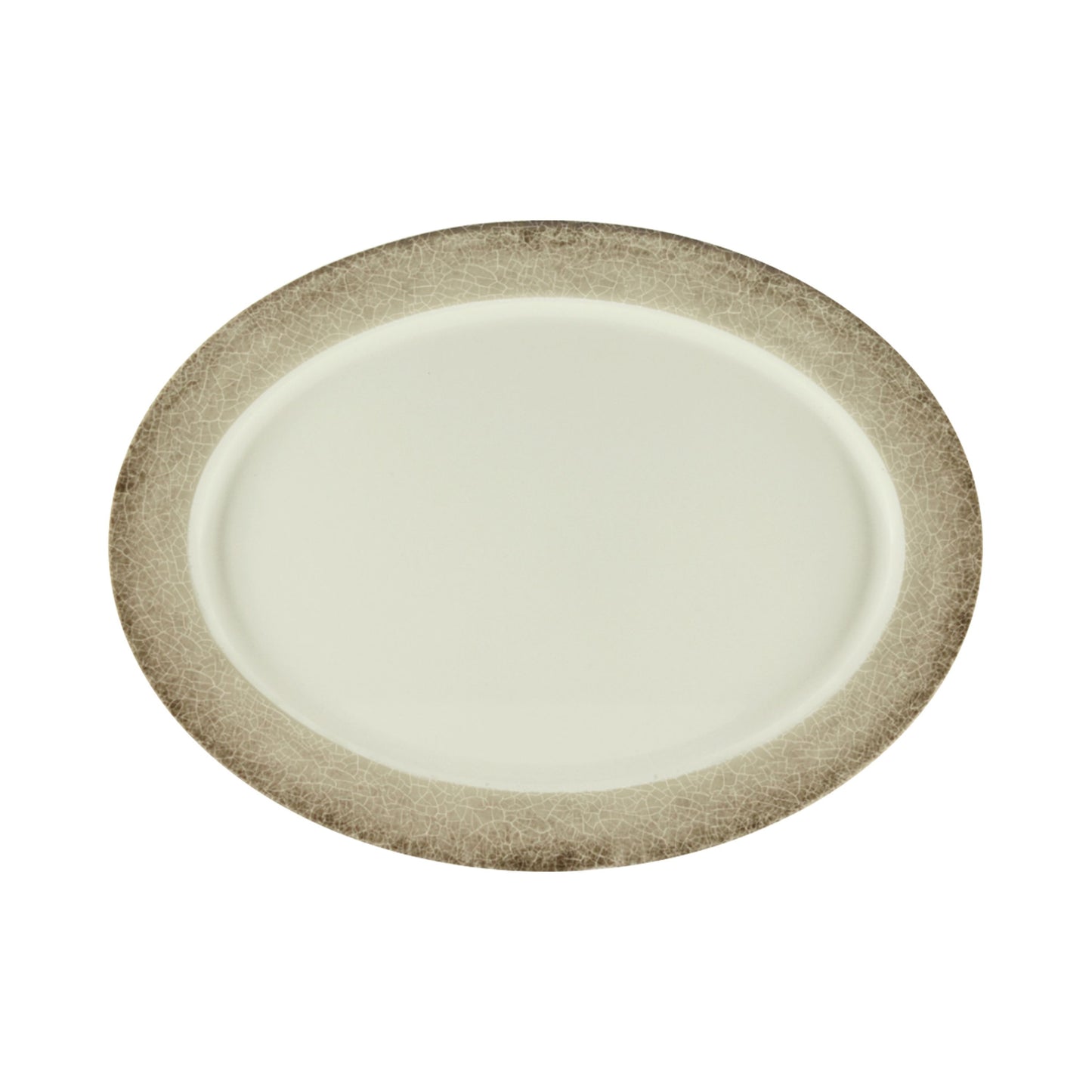 Thunder Group SD2121J 21" x 15" Oval Jazz Platter - Melamine, Beige