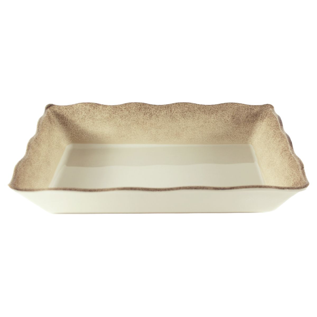 Thunder Group SD3314J Melamine Serving Tray - 13 3/4" x 9 1/2", Beige