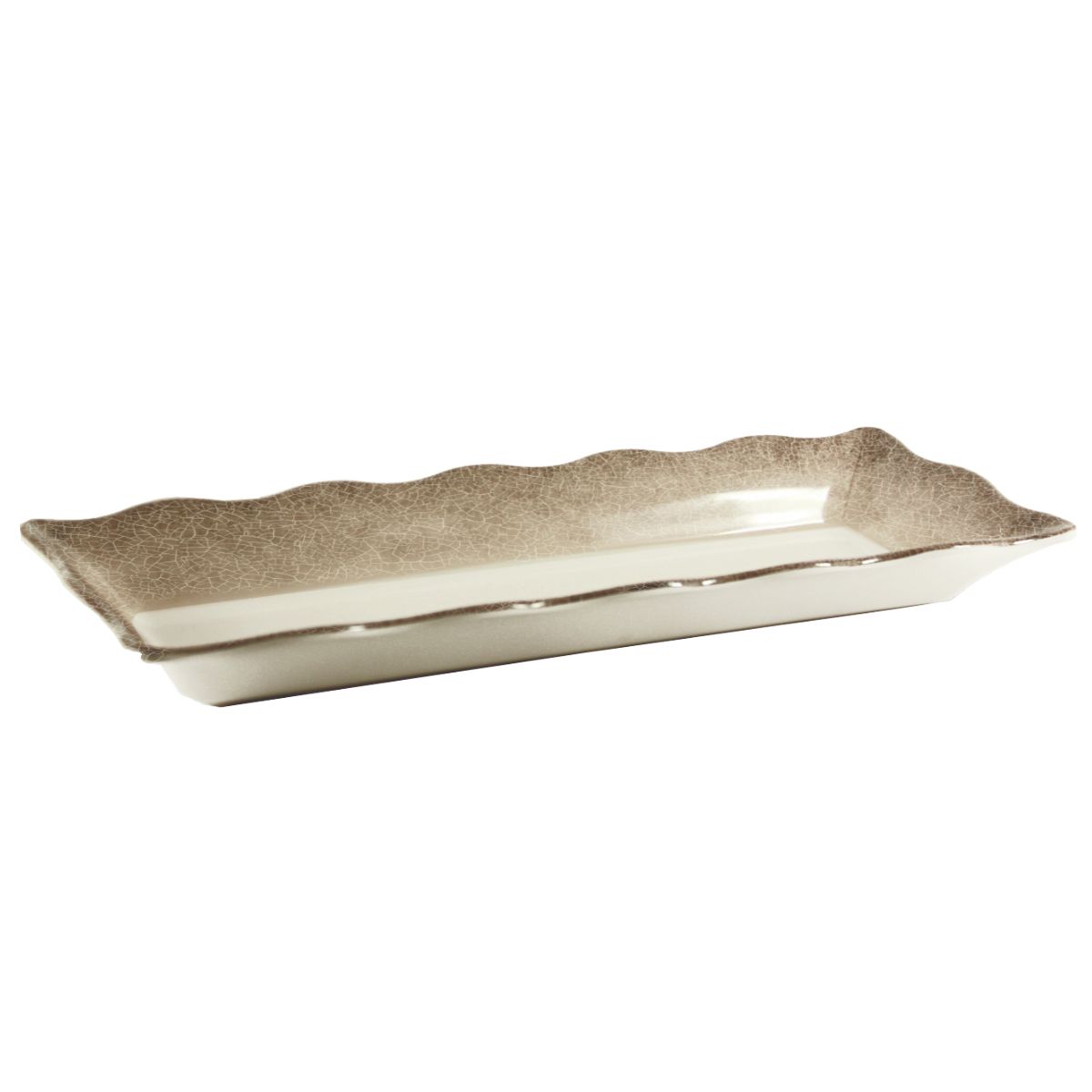 Thunder Group SD3318J Melamine Serving Tray - 17 1/2" x 6 3/4", Beige