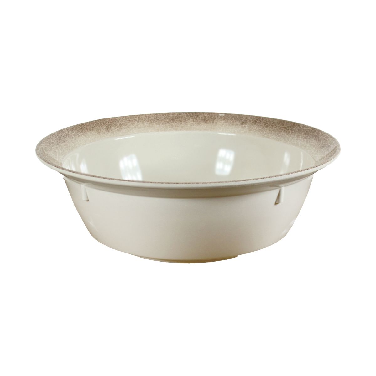 Thunder Group SD6018J 32 oz Round Melamine Serving Bowl, Beige
