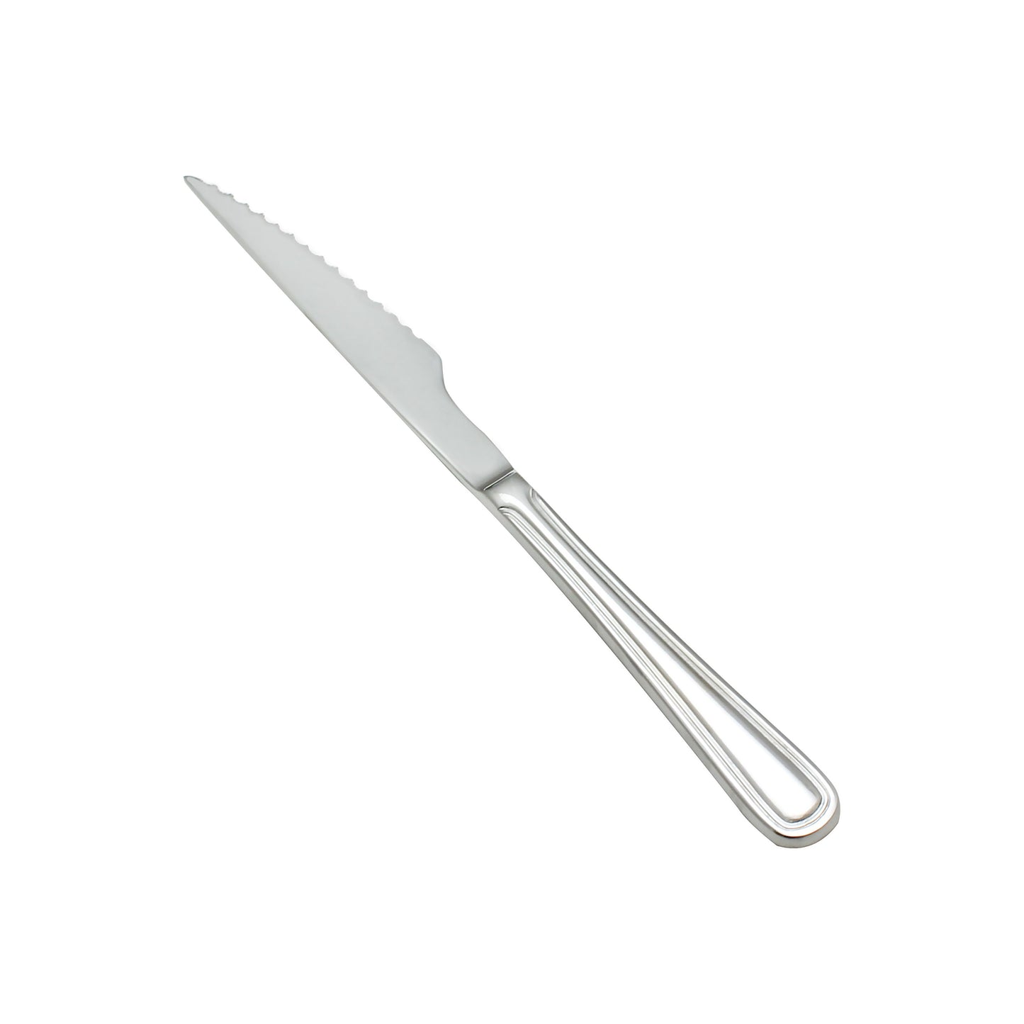Thunder Group SLAT216 8 4/5" Steak Knife with 13/0 Stainless Grade, Atlantic Pattern