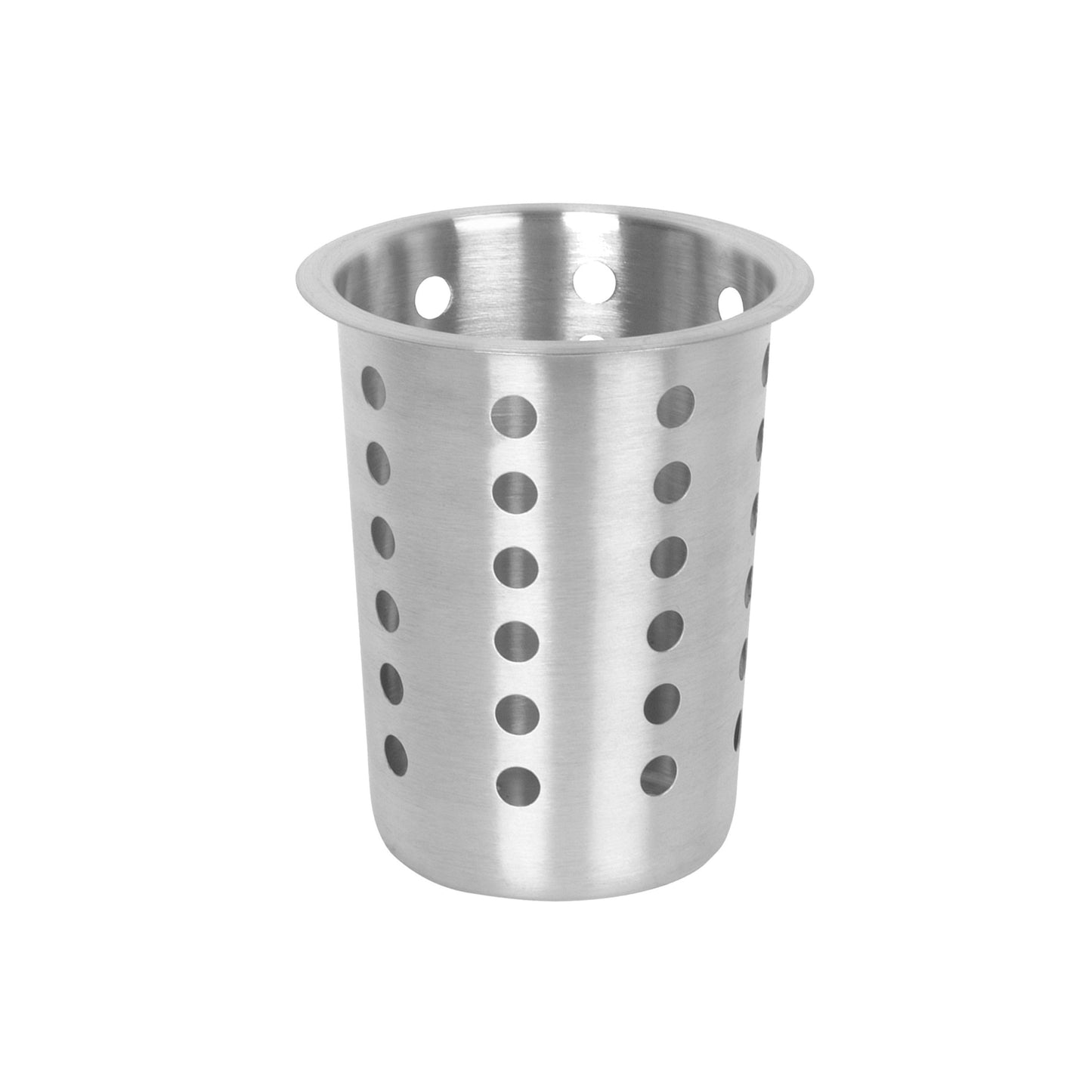 Thunder Group SLFC001 4 1/2" Round Perforated Flatware Cylinder - 5 1/2"H, Stainless