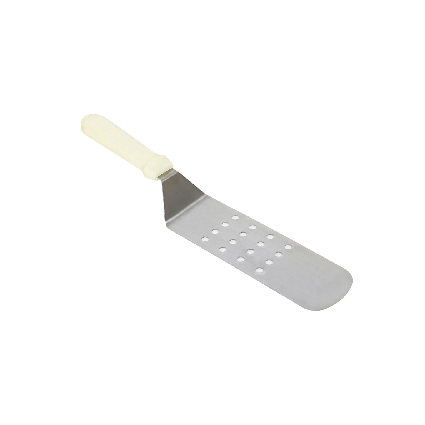 Thunder Group SLFT065P 15" Perforated Turner w/ White Plastic Handle, Stainless Steel