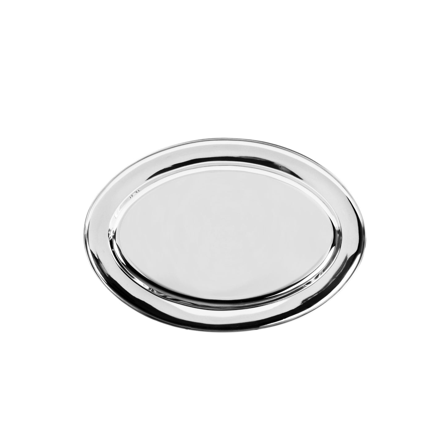 Thunder Group SLOP012 Oval Serving Platter - 12" x 8 1/2", Stainless, Mirror Finish