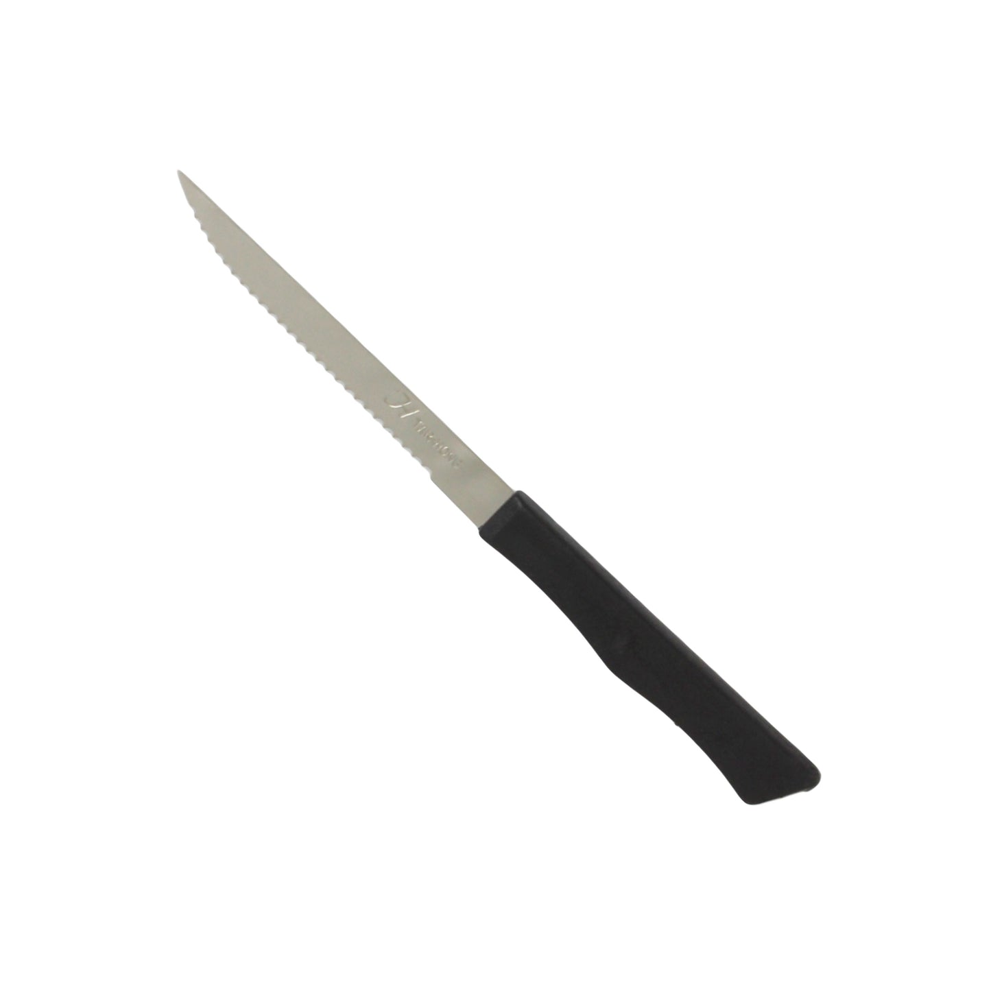 Thunder Group SLSK117 4 1/4" Steak Knife w/ Black Plastic Handle