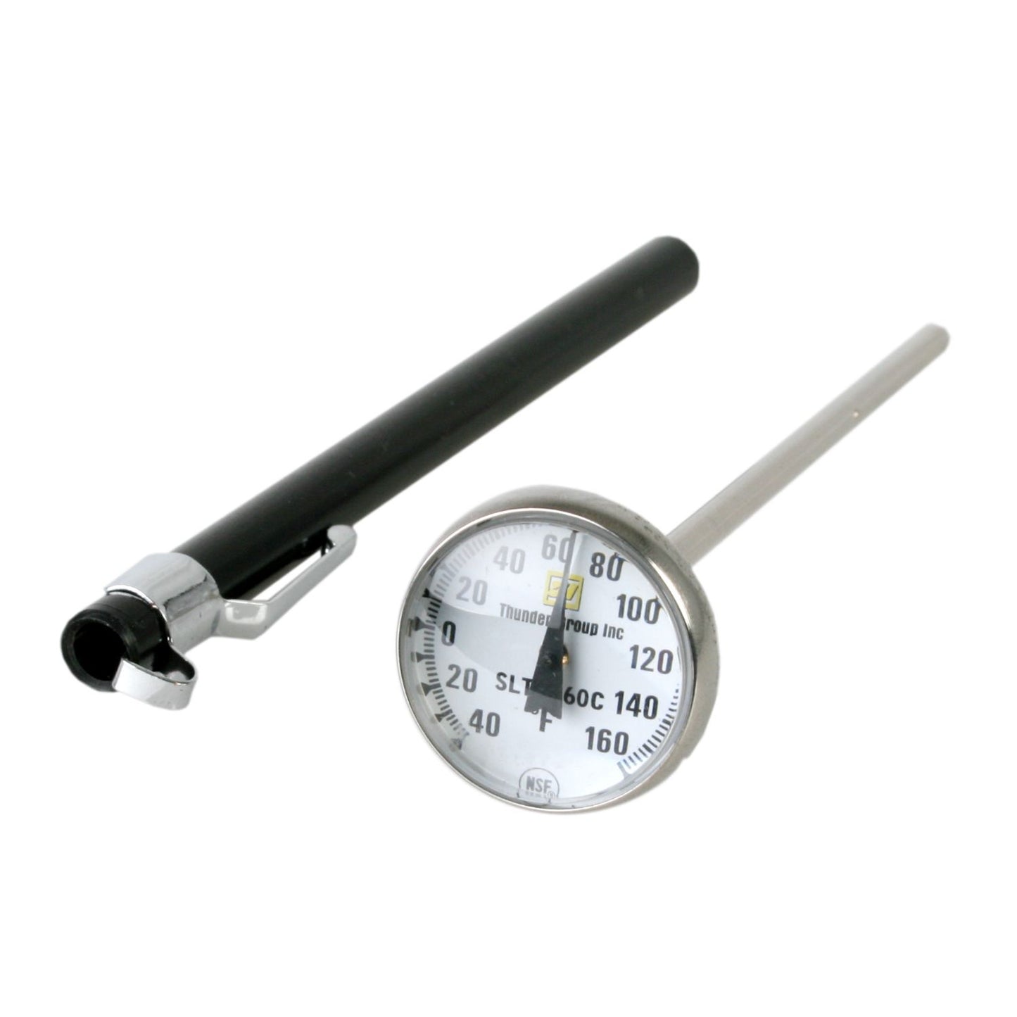 Thunder Group SLTH160 1 1/8" Dial Type Pocket Thermometer w/ 5" Stem, -40° to 160°F