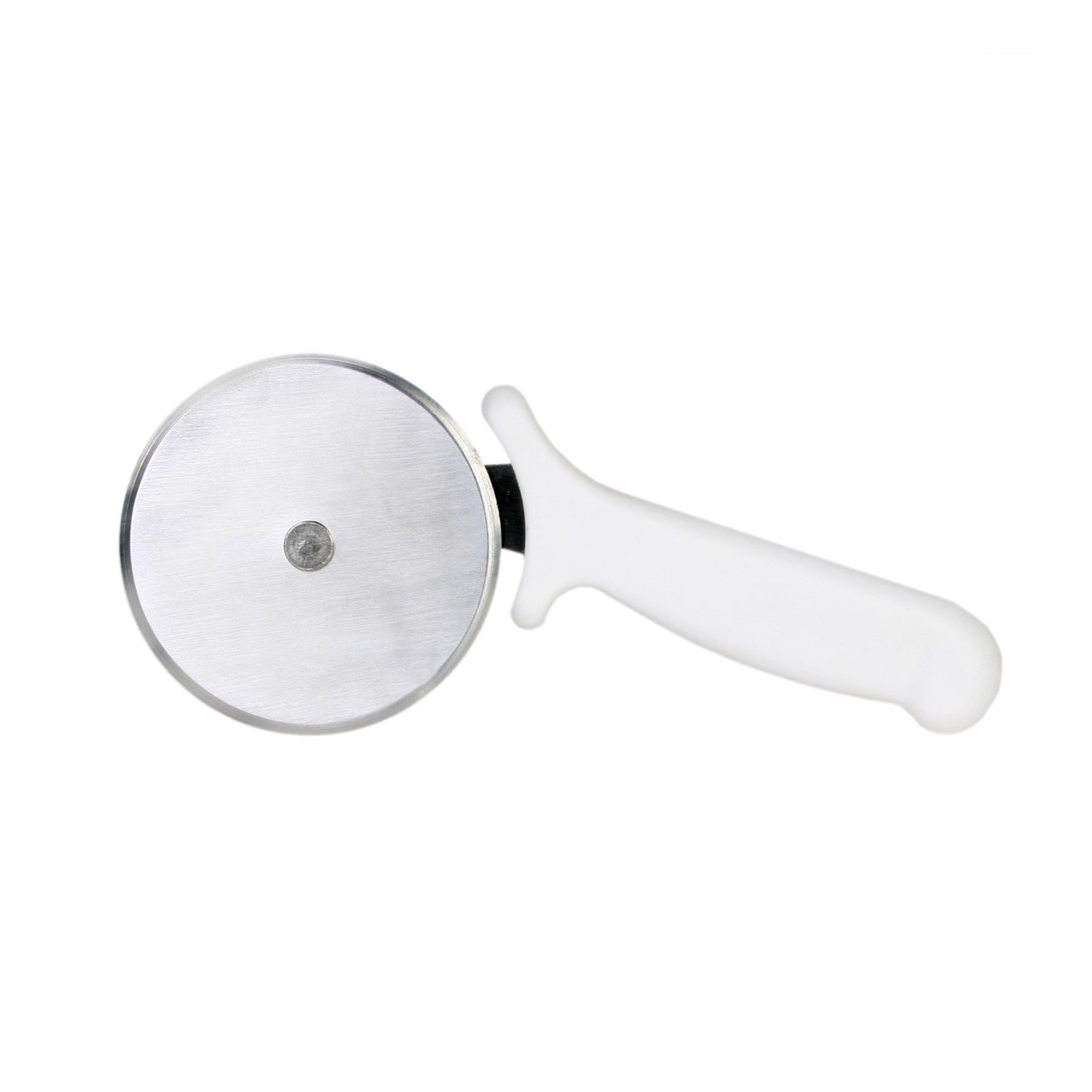 Thunder Group SLTWPC004 4" Pizza Cutter w/ White Plastic Handle, Stainless Steel