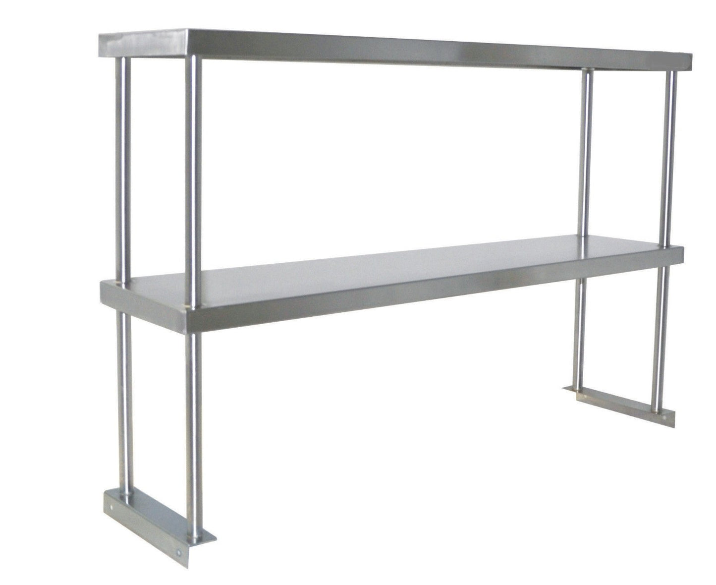 Overshelf Double Deck Custom - 72"L X 18"W Stainless Steel