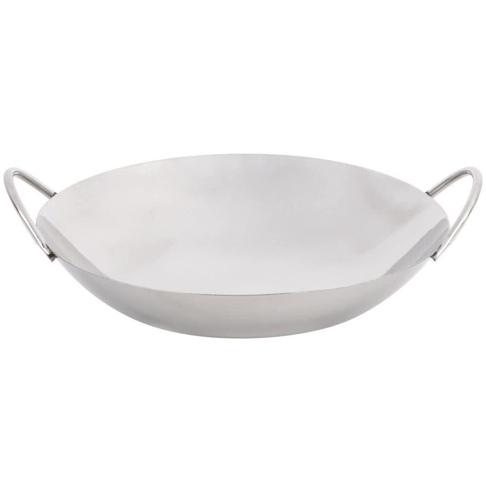 8" S/S Wok WOK8SS with 2 handles