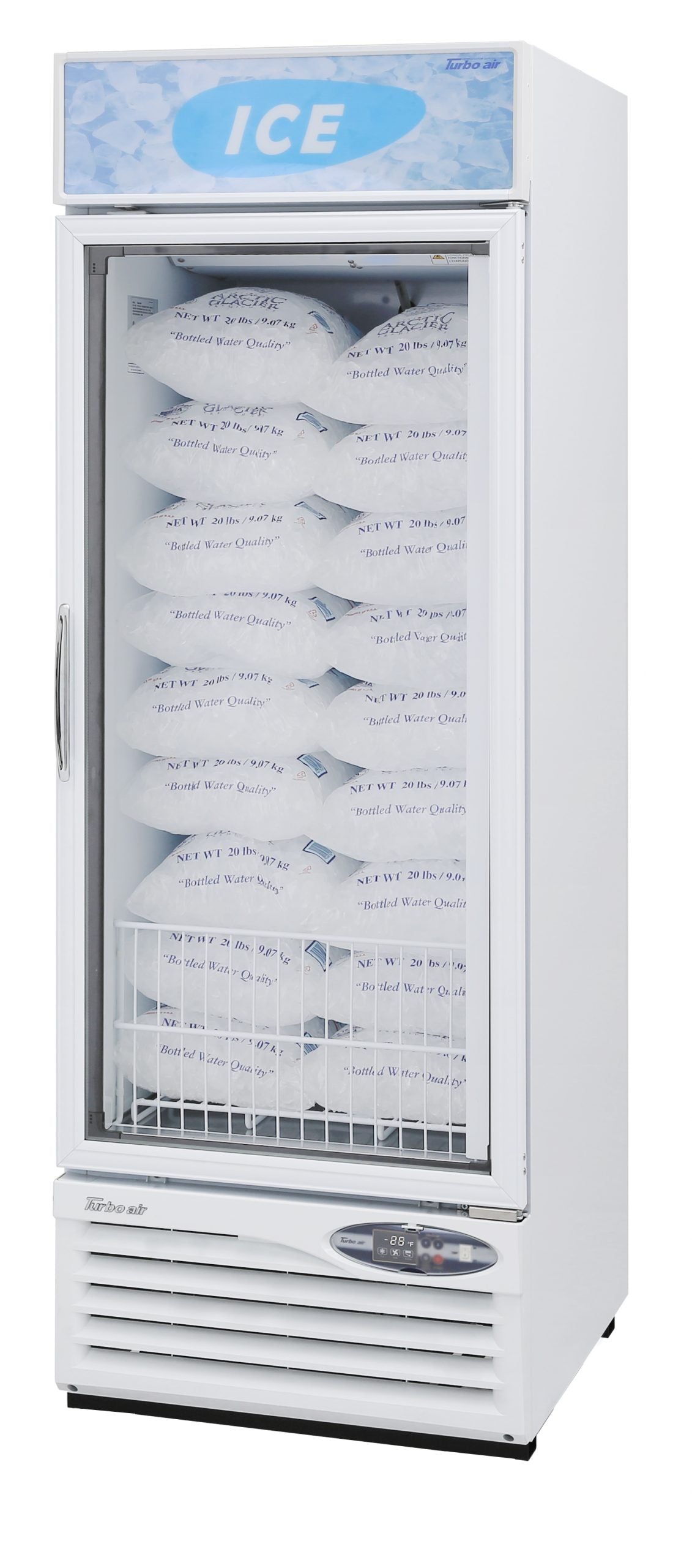 Turbo Air TGIM-23W-N 27" Indoor Ice Merchandiser w/ Bottom Mount Compressor - Glass Door, 115v