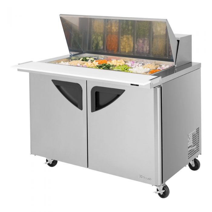 Turbo Air TST-48SD-18-N 48" Super Deluxe Mega Top Sandwich/Salad Prep Table w/ Refrigerated Base, 115v