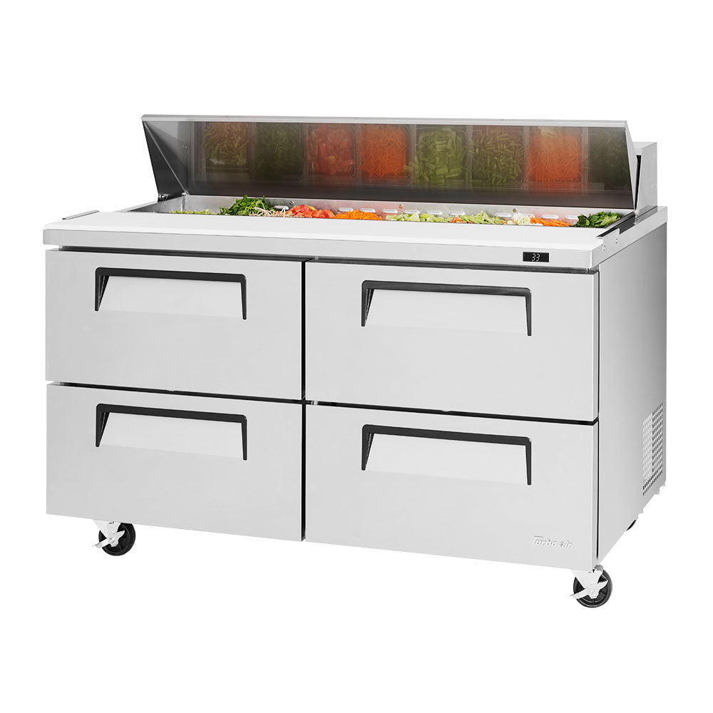 Turbo Air TST-60SD-D4-N 60 1/4" Super Deluxe Sandwich/Salad Prep Table w/ Refrigerated Base, 115v
