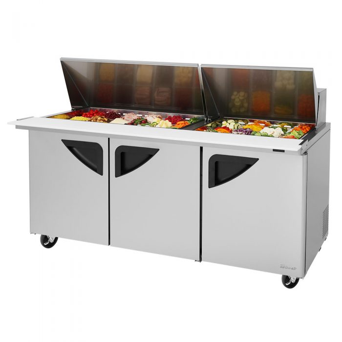Turbo Air TST-72SD-30-N 72 5/8" Super Deluxe Mega Top Sandwich/Salad Prep Table w/ Refrigerated Base, 115v