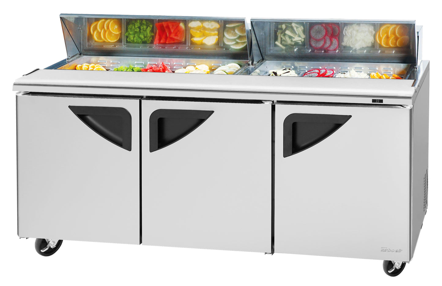 Turbo Air TST-72SD-N 72 5/8" Super Deluxe Sandwich/Salad Prep Table w/ Refrigerated Base, 115v