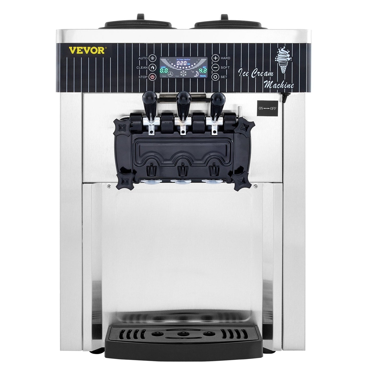 VEVOR YKF-8218T Commercial Ice Cream Machine 5.3 to 7.4Gal per Hour Soft Serve