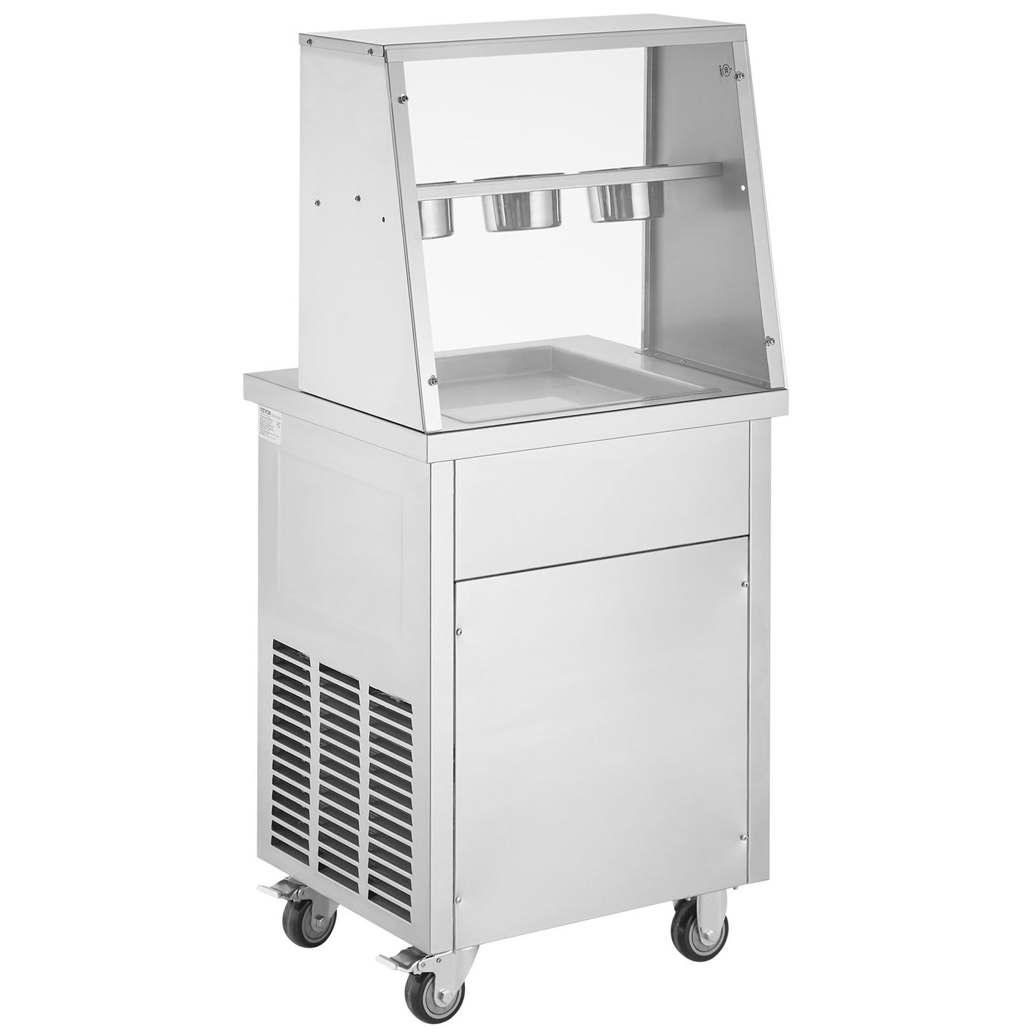 VEVOR CBJF-1DC-350 Commercial Fried Ice Cream Roll Machine, 13.8" x 13.8" Square