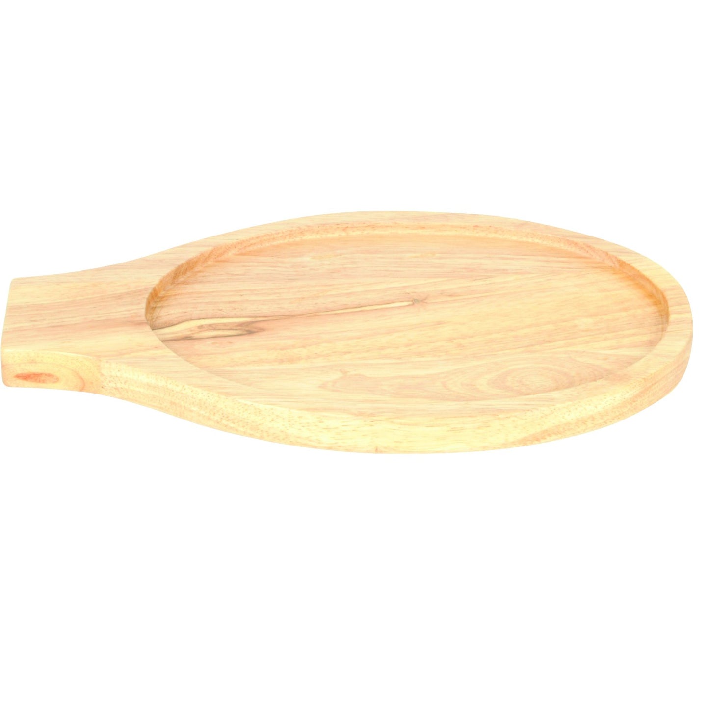 Thunder Group WDFJ001 Oval Fajita Skillet Underliner - 12 1/4" x 8", Beech Wood