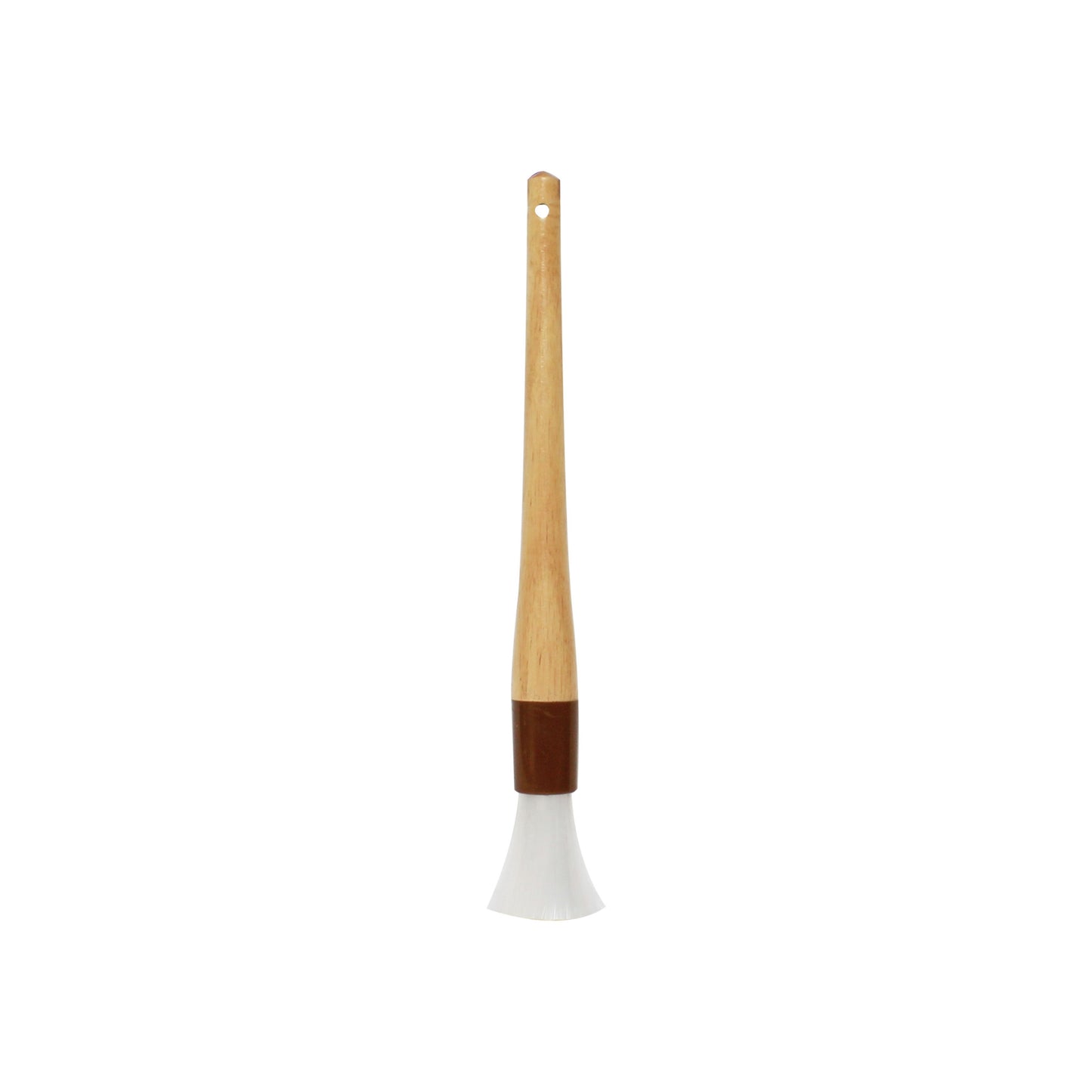 Thunder Group WDPB006N 1" Round Pastry Brush - Nylon Bristles, Brown Plastic Ferrule, Wood Handle