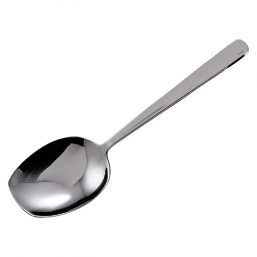 Winco SRS-8 Serving Spoon, Stainless Steel, Flat Edge