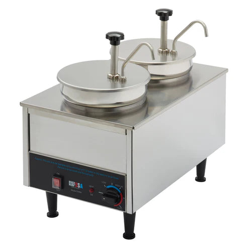 Benchmark USA 51074P Dual 7 Qt. Warmer with Pumps - 120V, 1200W